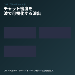 チャット熱度ウェーブ｜OBSブラウザソース｜Twitch配信演出