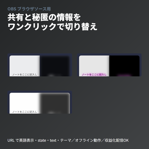 TRPGセッション用「情報開閉」ぼかし切り替え板｜OBSブラウザソース