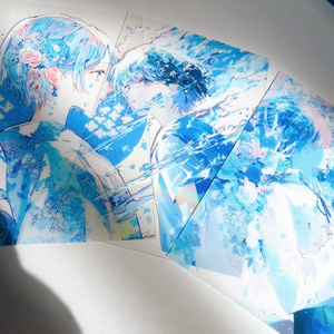 ヒトこもる 花心　複製画　黒・白 (複製画(プリモアート) - A4 黒) ヒトこもる 花心 複製画 黒・白 (複製画(プリモアート) - A4 黒) ヒト