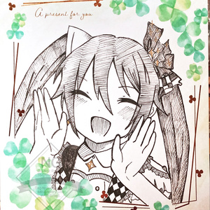 モモジャンミク　原画色紙