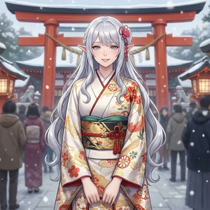 Winter Elf Life Illustration Pack｜エルフの冬物語イラスト素材集（5枚）