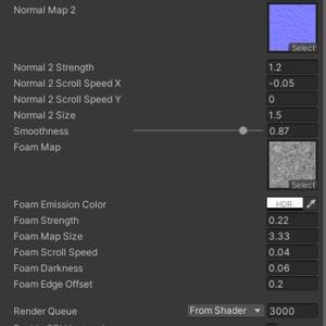 【unity URP】夏っぽいさわやかな「水」シェーダー【water shader】 缩略图 5