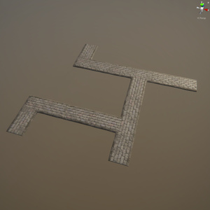 石畳パーツの３Dモデル 缩略图 3
