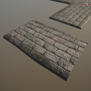 石畳パーツの３Dモデル 缩略图 2