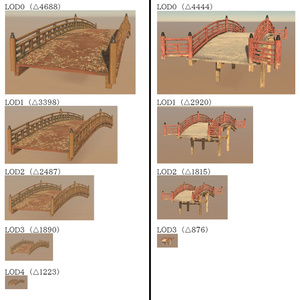 和風の橋の３Dモデル　２種類 缩略图 6