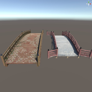 和風の橋の３Dモデル　２種類 缩略图 5