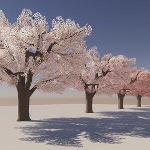 桜の３Dモデル 缩略图 3