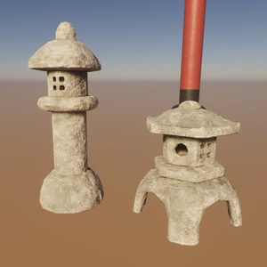 鳥居や灯篭などの３Dモデル 缩略图 4