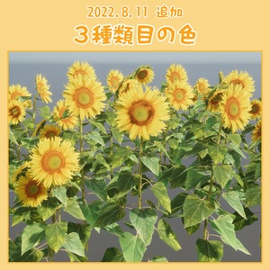ひまわりの３Dモデル 缩略图 3