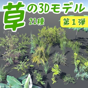 3D models of grasses vol.1 (21 species)