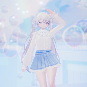 【透明】ラムネ対応/5アバター対応しずく硝子アクセサリー2点セット【VRChat】 缩略图 7