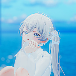 【透明】ラムネ対応/5アバター対応しずく硝子アクセサリー2点セット【VRChat】 缩略图 6
