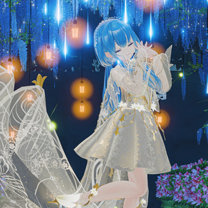 【透明】ラムネ対応/5アバター対応しずく硝子アクセサリー2点セット【VRChat】 缩略图 5