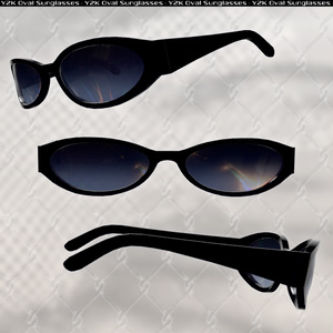 【VRChat向け】 レトロなオーバルサングラス / 3D衣装小物 / 🕶️Y2K Oval Sunglasses🕶️ 缩略图 2