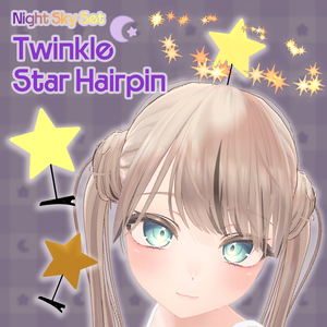 【無料】夜空セット② きらきら星ピン / Twinkle Star Hairpin⭐✨