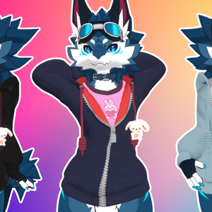 Usagi Zip-Up Hoodie for Novabeast | VRChat Avatar