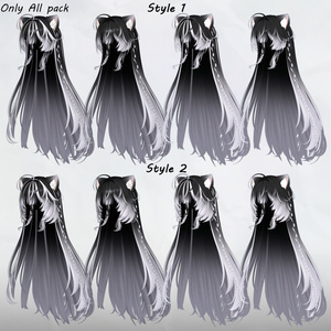 サイドリボンロングヘア_Hair mask gradation&highlights 缩略图 6