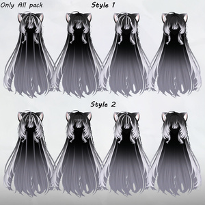 サイドリボンロングヘア_Hair mask gradation&highlights 缩略图 4