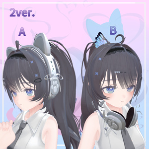 無料!!　ショップ開設一年記念／Cat Headphone　【VRChat想定】 缩略图 2
