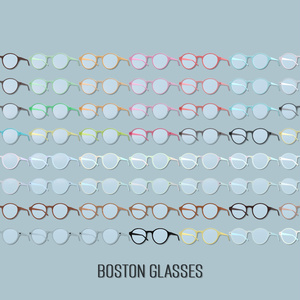 ボストンメガネ/Boston Glasses 計55種【ホログラフィック/クリアカラー/単色/グラデーション/木目】 缩略图 2