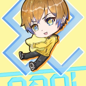 あっとくん「Red」アクリルキーホルダー①ドープ 黒あっとくん ver