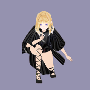 【Vroidカスタムアイテム】Noir Reverie ワンピース【Xwear】 缩略图 4