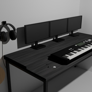 【3Dモデル】デスク周り - ３D小道具セット
