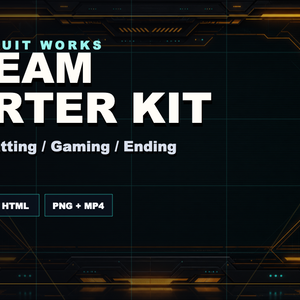 Cyber Amber Stream Starter Kit / OBS向け配信画面4点セット
