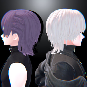 平成編み込みウルフヘア【VRC Hair】【14アバター対応】 缩略图 2