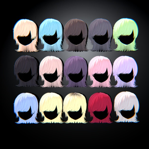 平成編み込みウルフヘア【VRC Hair】【14アバター対応】 缩略图 3