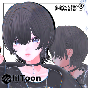  【16アバター対応】✦ 耳掛けミディアムウルフ ✦【VRChat】