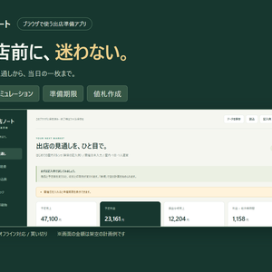 出店ノート｜マルシェの収支計画・準備チェック・値札作成アプリ