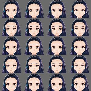 【VRoid】眉毛テクスチャ20種セット