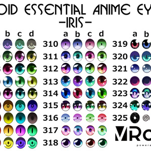 【VRoid】瞳テクスチャセットVol.3【100種類】