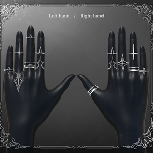 ★SALE★【複数アバター対応】-Ring Set- Veil Thorn 【VRChat想定】 缩略图 2