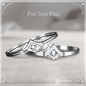 ★24時間無料★【VRChat想定】Pair Sign Ring　 ペアリング💍