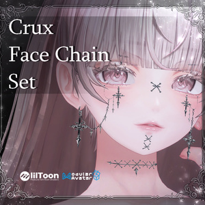 ★SALE★【複数アバター対応】Crux Face Chain Set【VRChat想定】