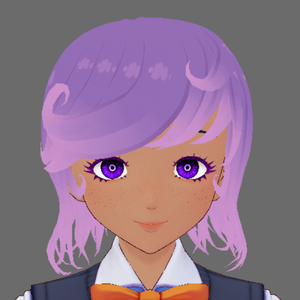 Swirly short hair [vroid Beta preset + OBJ file]