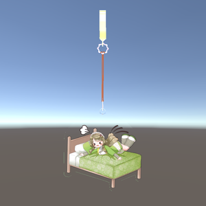 【VRChat】かんぺきメイドメロトロン＿アクリルキーホルダー＿ベッド【無料】