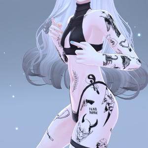 Simple Tattoos Rindo 入れ墨 *テクスチャ* モデル「竜胆」 / HD 缩略图 5