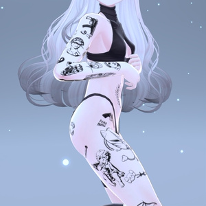 Simple Tattoos Rindo 入れ墨 *テクスチャ* モデル「竜胆」 / HD 缩略图 4