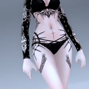 Shinra Demon Tattoos 入れ墨 *テクスチャ* モデル「森羅」/HD 缩略图 7