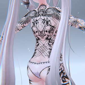 Maya Flower Tattoos 入れ墨 *テクスチャ* モデル「舞夜」/HD 缩略图 3