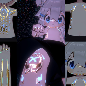 Gold Cyberpunk Mamehinata テクスチャ 金「まめひなた」HD 缩略图 4
