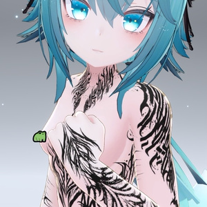 Kurai Tattoos 入れ墨 *テクスチャ* モデル「竜胆」/HD 缩略图 2