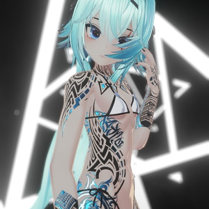 Rindo Drack Industries Tattoo 入れ墨 *テクスチャ* モデル「竜胆」/HD 缩略图 3