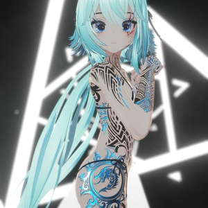 Rindo Drack Industries Tattoo 入れ墨 *テクスチャ* モデル「竜胆」/HD 缩略图 6