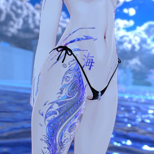 Rindo Ocean Tattoo 入れ墨 *テクスチャ* モデル「竜胆」/HD 缩略图 5