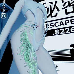 Rindo Ocean Tattoo 入れ墨 *テクスチャ* モデル「竜胆」/HD 缩略图 13