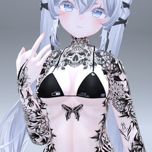 Sio Flowers Tattoos 入れ墨 *テクスチャ* モデル「しお」/HD 缩略图 4